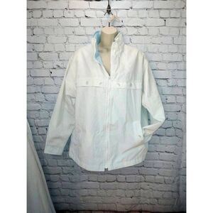 Izzi Vintage Women's Size Medium White/Blue Jacket